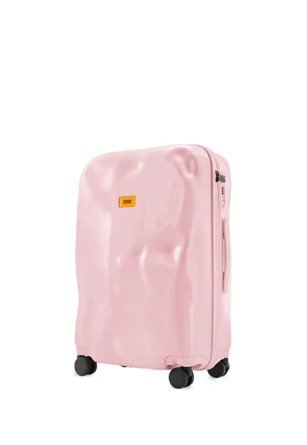 Crash Baggage resväska med skulpterat skal - Rosa