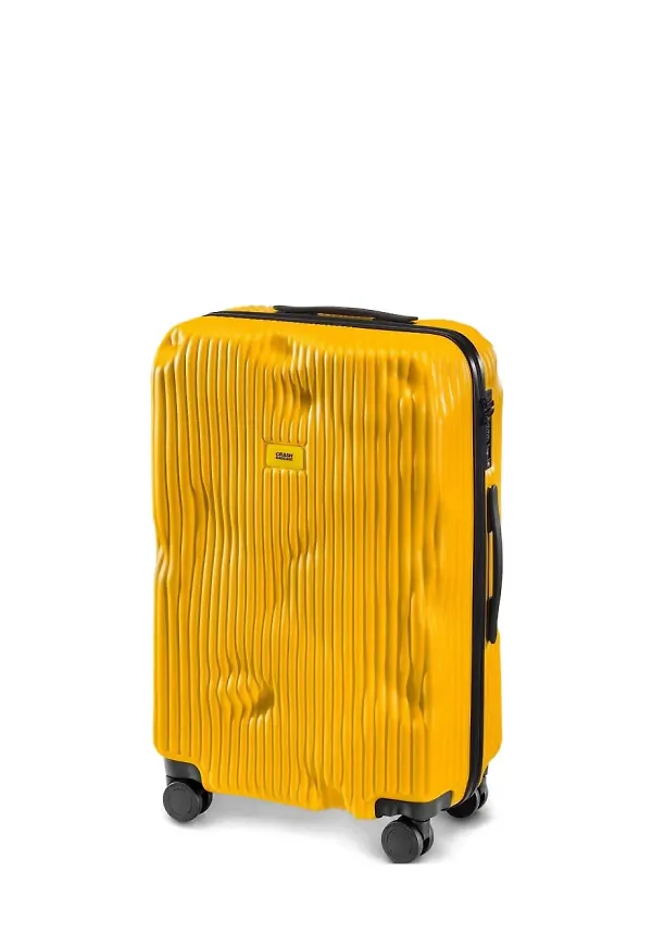 Crash Baggage weekendväska med ribbad textur - Gul