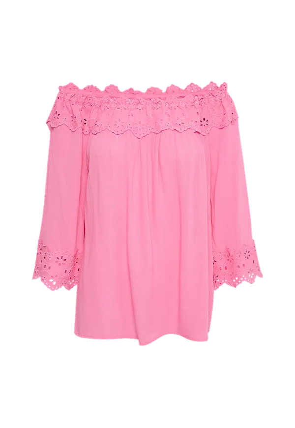 Cream - Blus crBea Embroidery Anglaise Blouse - Rosa