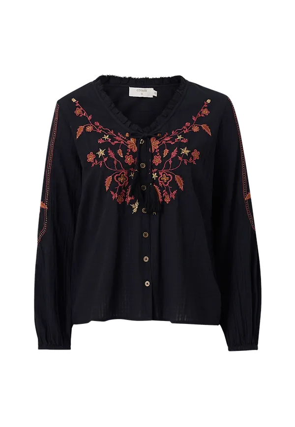 Cream - Blus crFerska Blouse - Svart