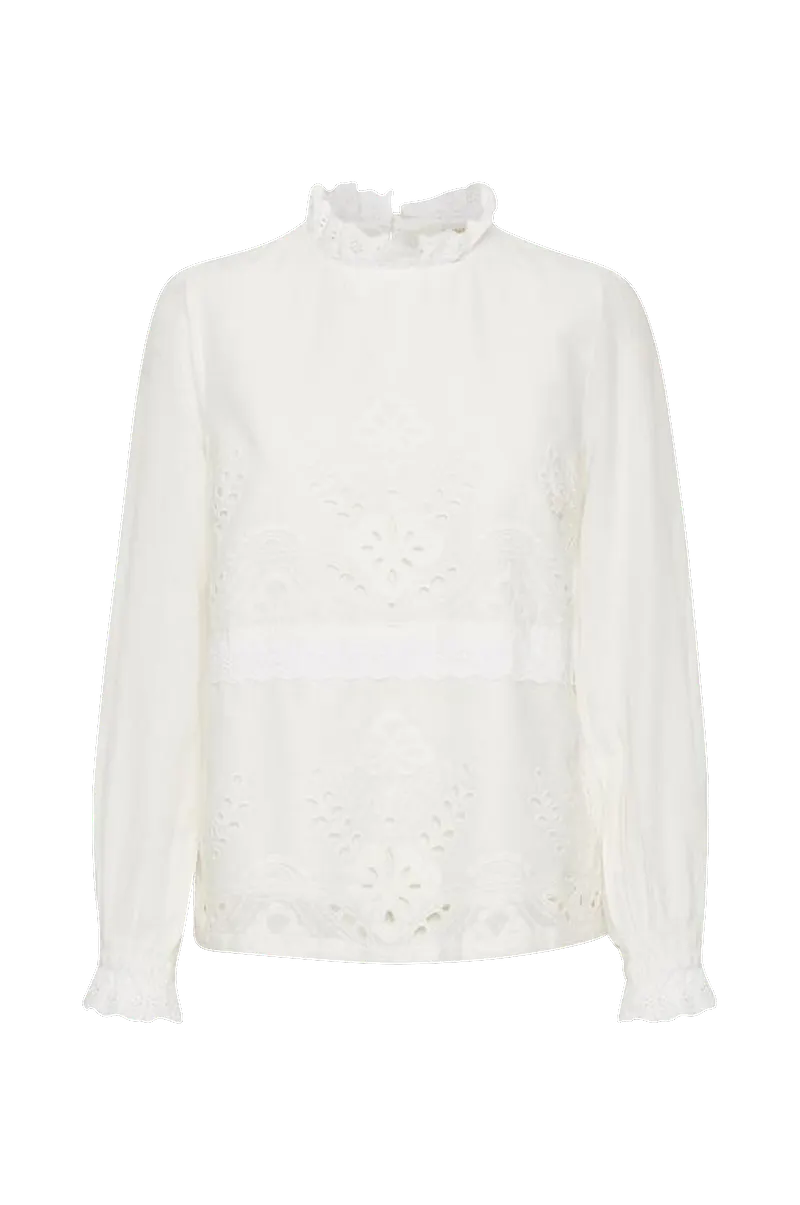 Cream - Blus crKari Blouse - Vit