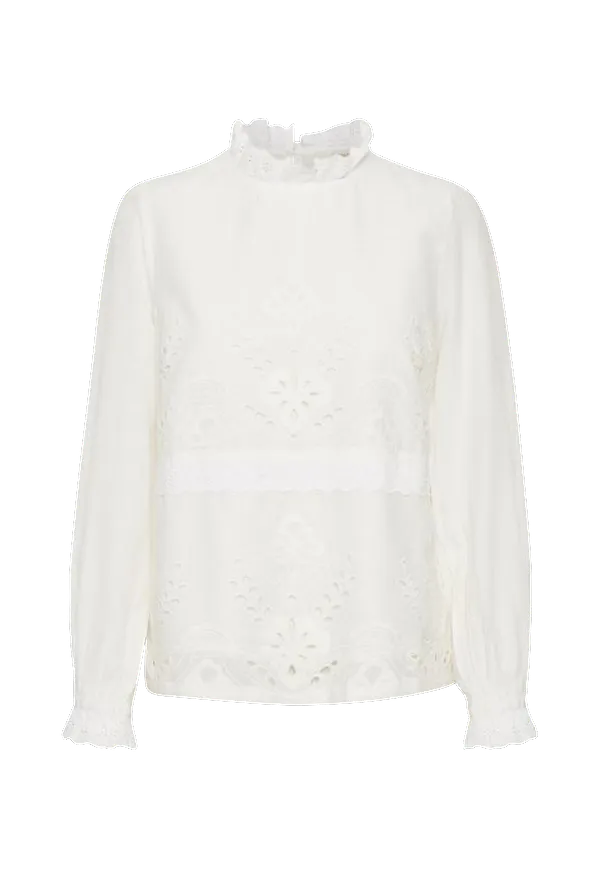 Cream - Blus crKari Blouse - Vit