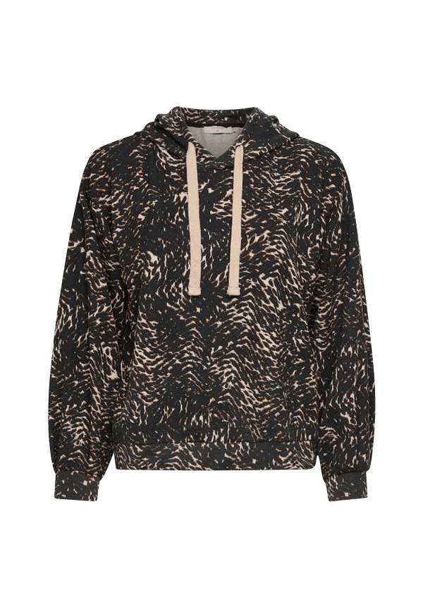 Cream - Sweatshirt crSanni Printed Hoodie - Grå