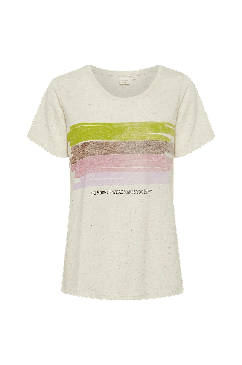 Cream - Topp crLeishia T-shirt - Natur