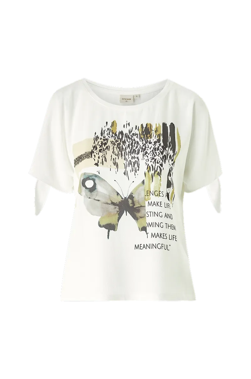 Cream - Topp MollieCR T-shirt - Vit
