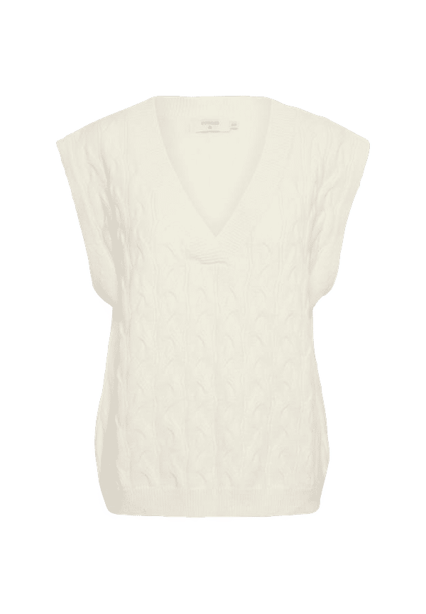 Cream - Väst crGalia Knit Slipover - Vit