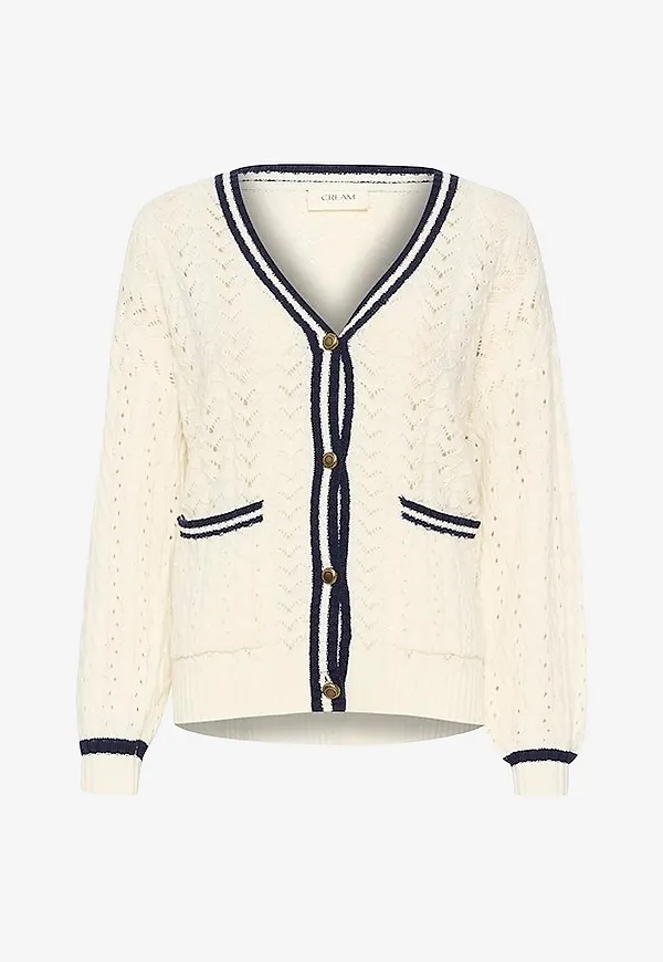 Cream - Cardigan crPreps Knit Cardigan - Beige