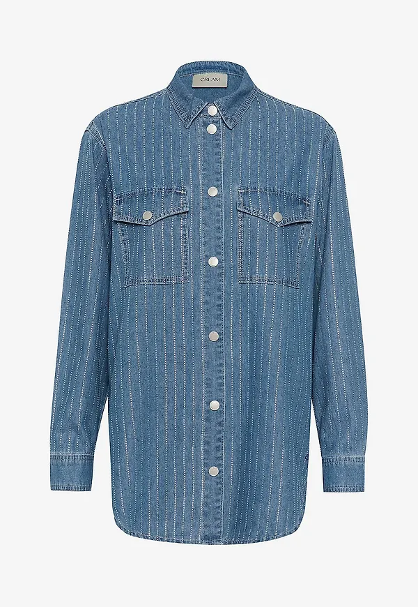 Cream - Denimskjorta crSine Shirt - Blå