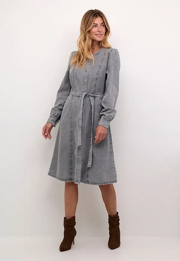 Cream - Jeansklänning crRuth Denim Dress - Grå