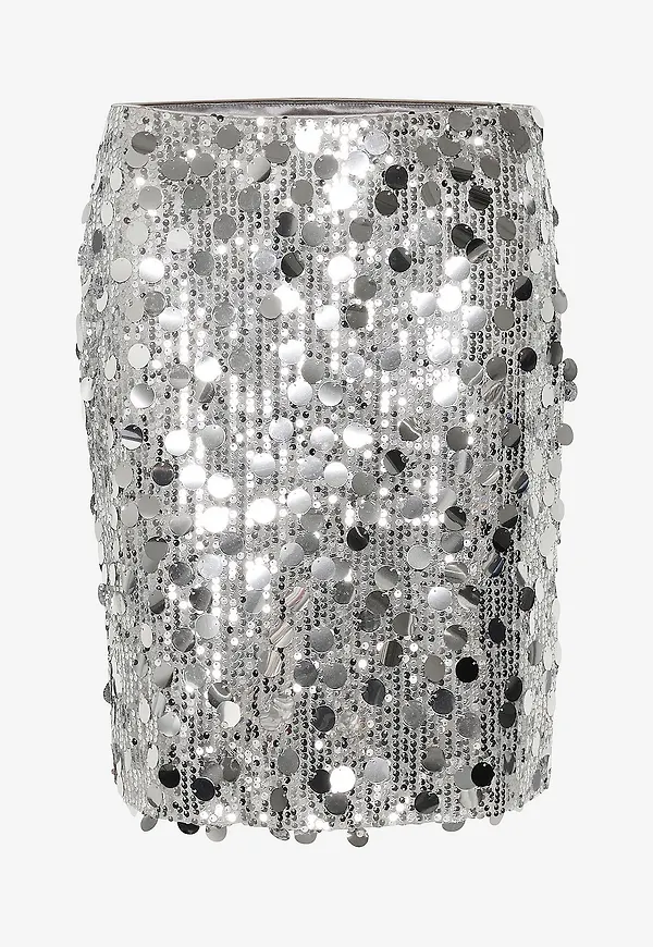 Cream - Kjol crSparkle Skirt - Silver