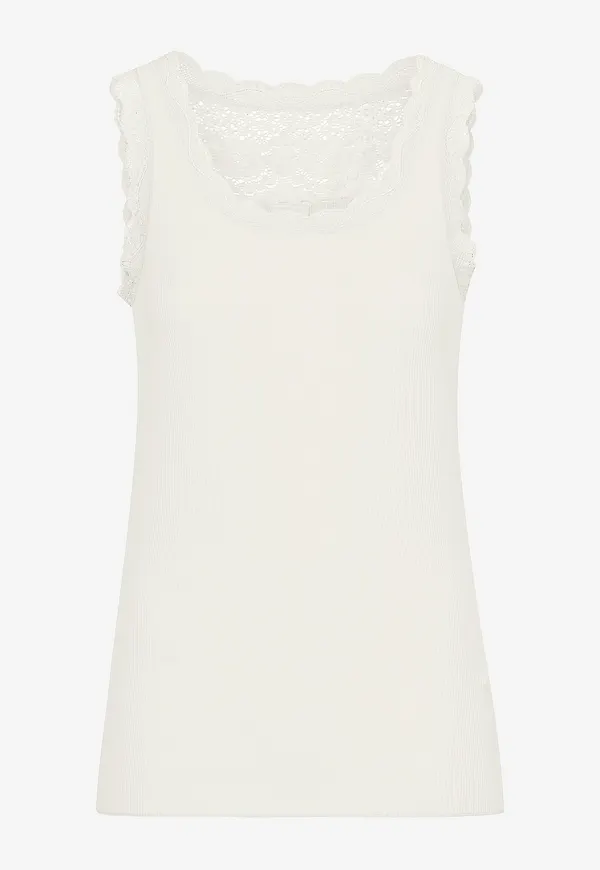 Cream - Linne Vanessa Top - Vit