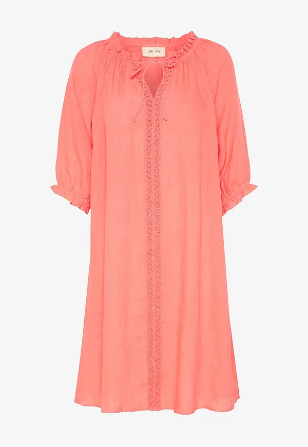 Cream - Linneklänning crBellis Lace Dress - Rosa