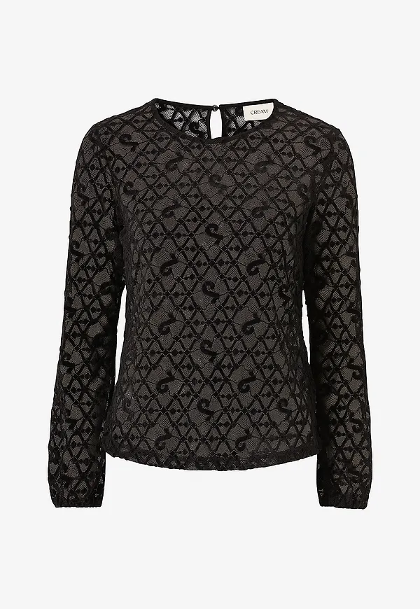Cream - Topp crGila Lace Blouse - Svart