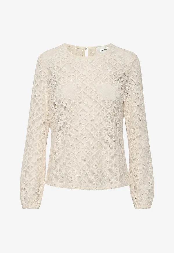 Cream - Topp crGila Lace Blouse - Vit