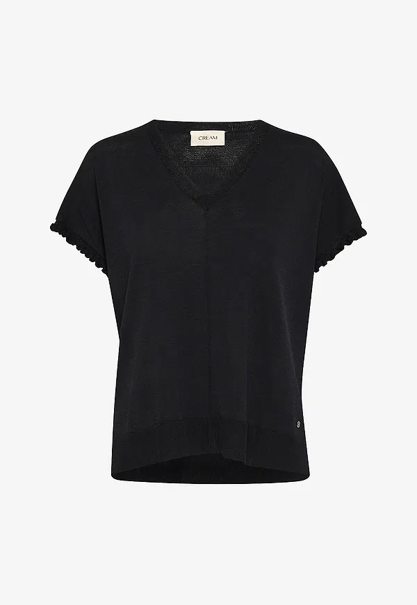 Cream - Topp crMaro Knit Blouse - Svart