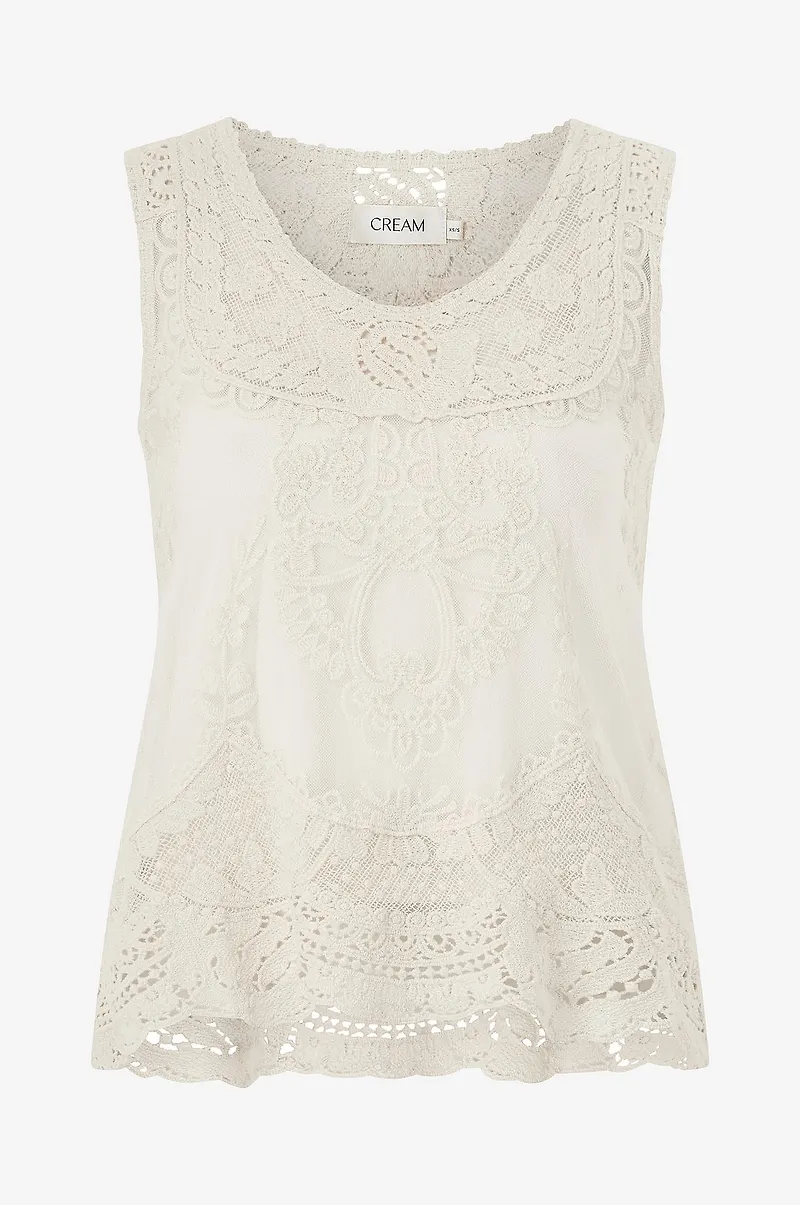 Cream - Topp crua Top - Vit