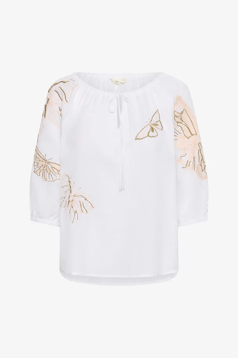 Cream - Blus crBrianna Blouse - Vit