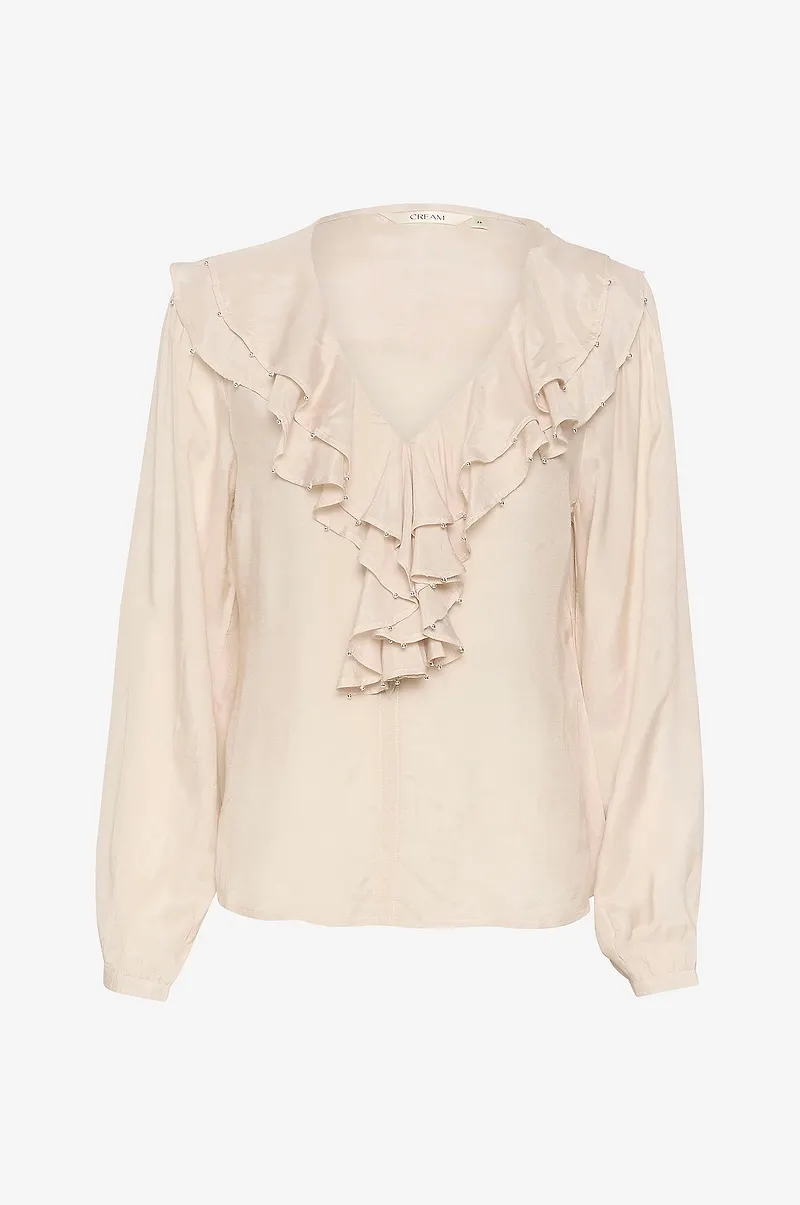 Cream - Blus crRinni Flounce Blouse - Beige