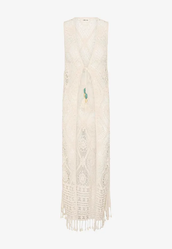 Cream - Cardigan Crdrulla Long Vest - Beige