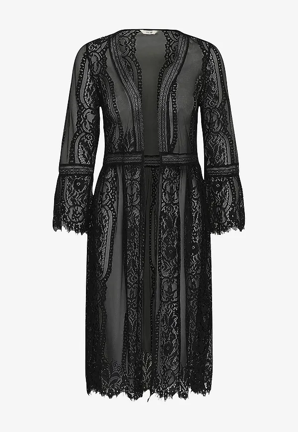 Cream - Kimono CRElaria Lace Kimono - Svart