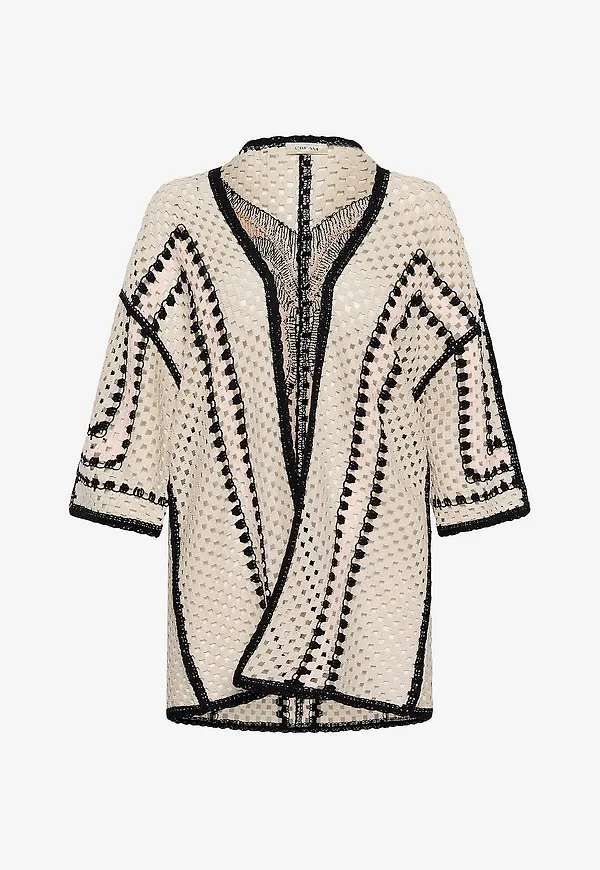 Cream - Kimono crFree Crochet Kimono - Natur