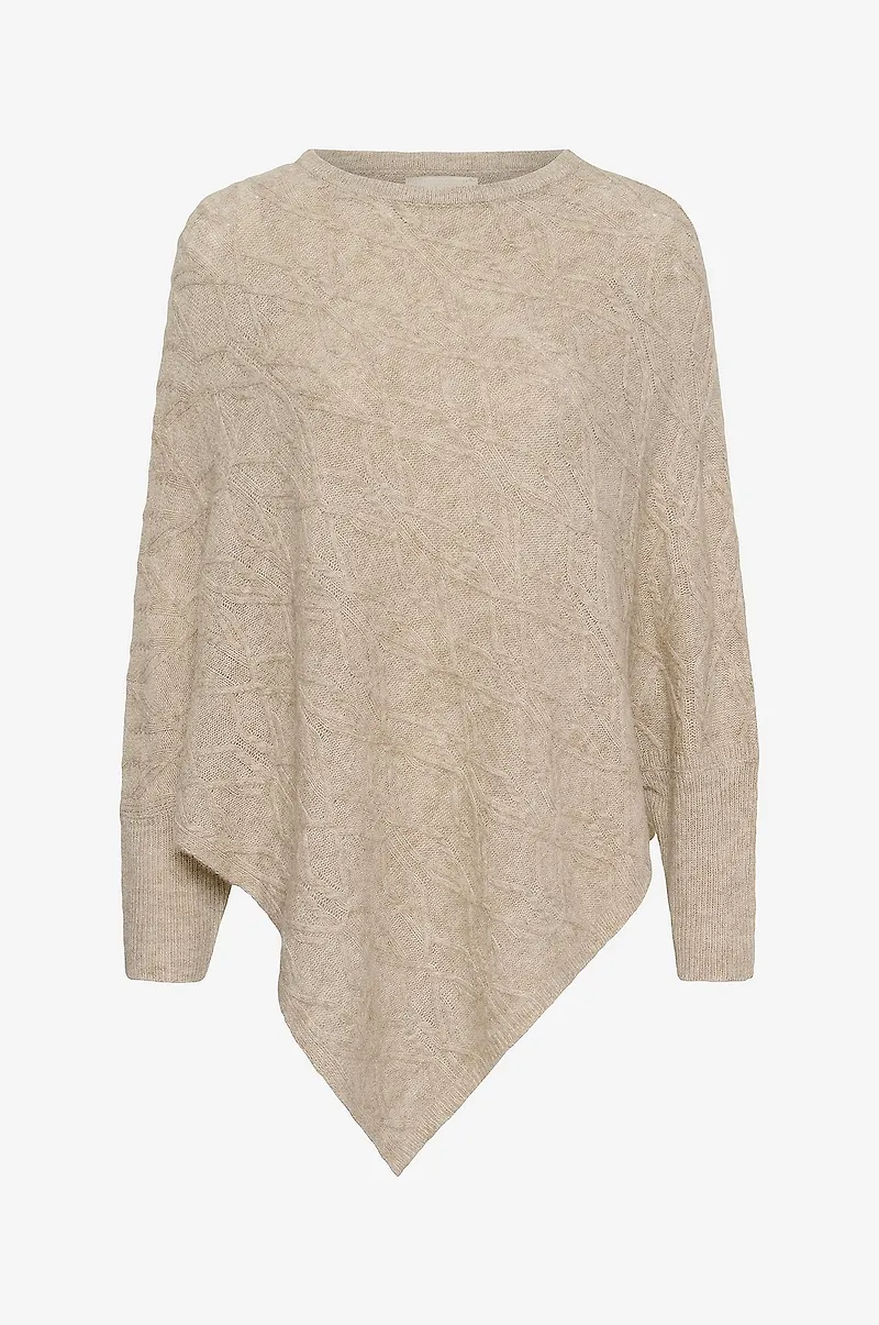 Cream - Poncho CRElsie Knit Poncho - Beige