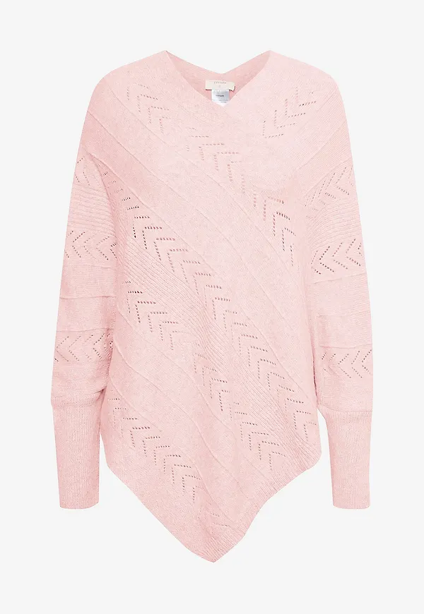 Cream - Poncho crHoliday Knit - Rosa