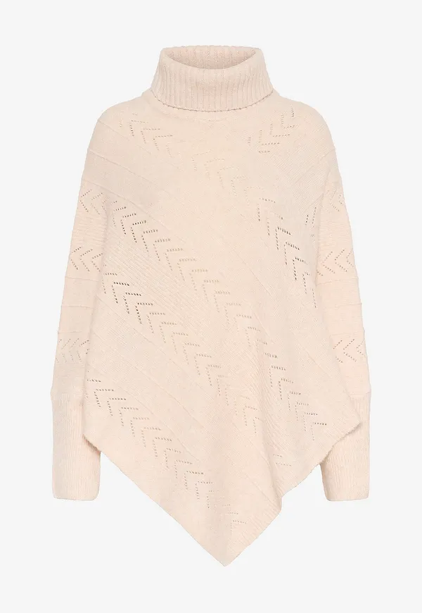 Cream - Poncho crHoliday Turtelneck - Flerfärgad