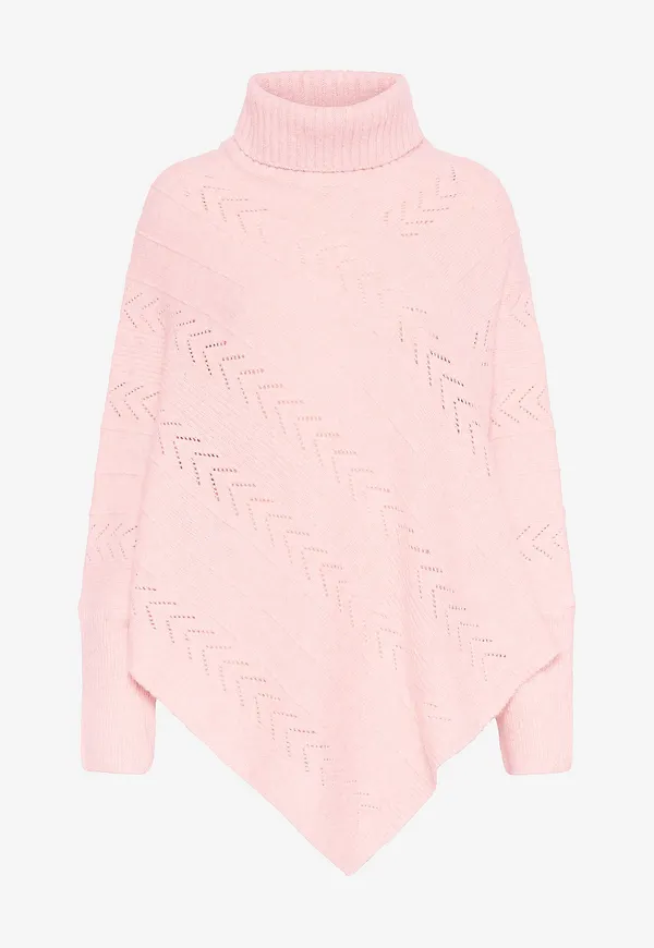 Cream - Poncho crHoliday Turtelneck - Rosa