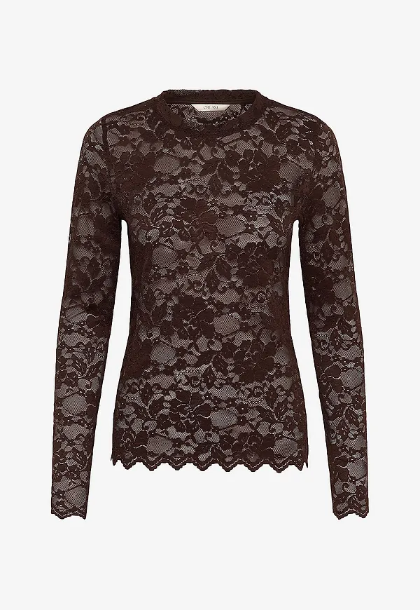 Cream - Topp CRPitia Lace Blouse - Brun