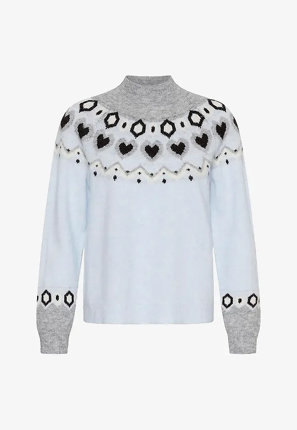 Cream - Tröja CRCherrie Knit Pullover - Blå