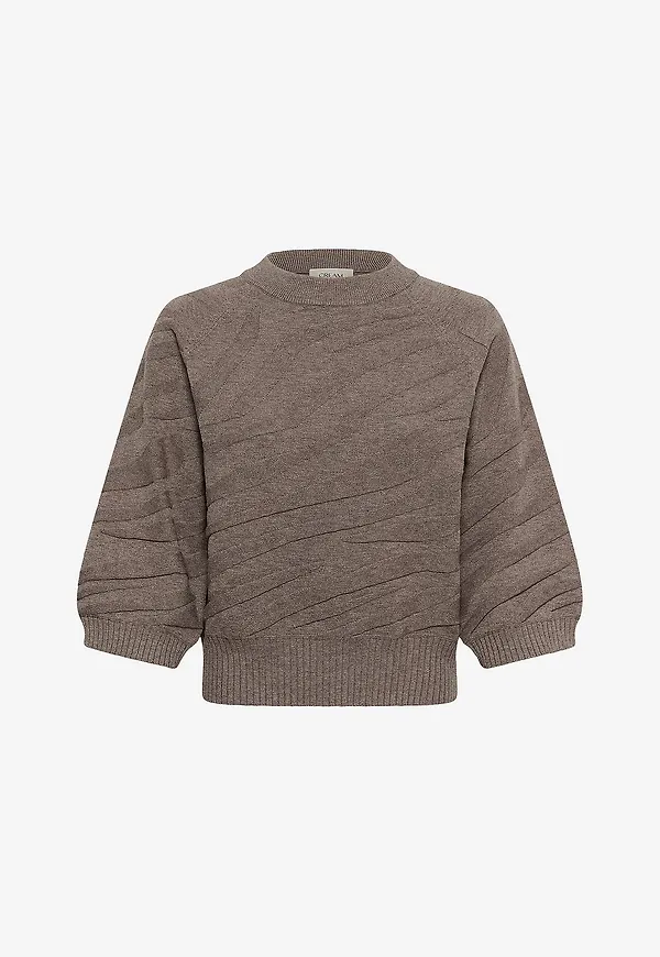 Cream - Tröja CRDela Knit Pullover - Brun