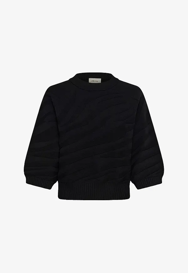 Cream - Tröja CRDela Knit Pullover - Svart