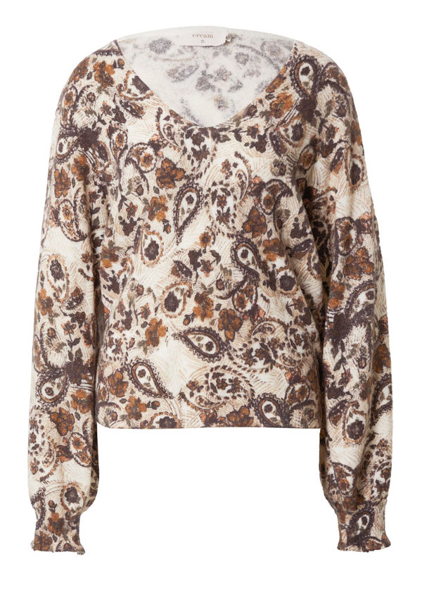 Cream Tröja 'Viola' beige / brun / konjak