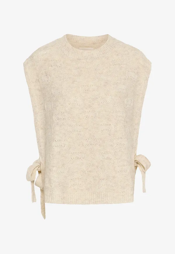 Cream - Väst CRHaggie Knit Slipover - Beige