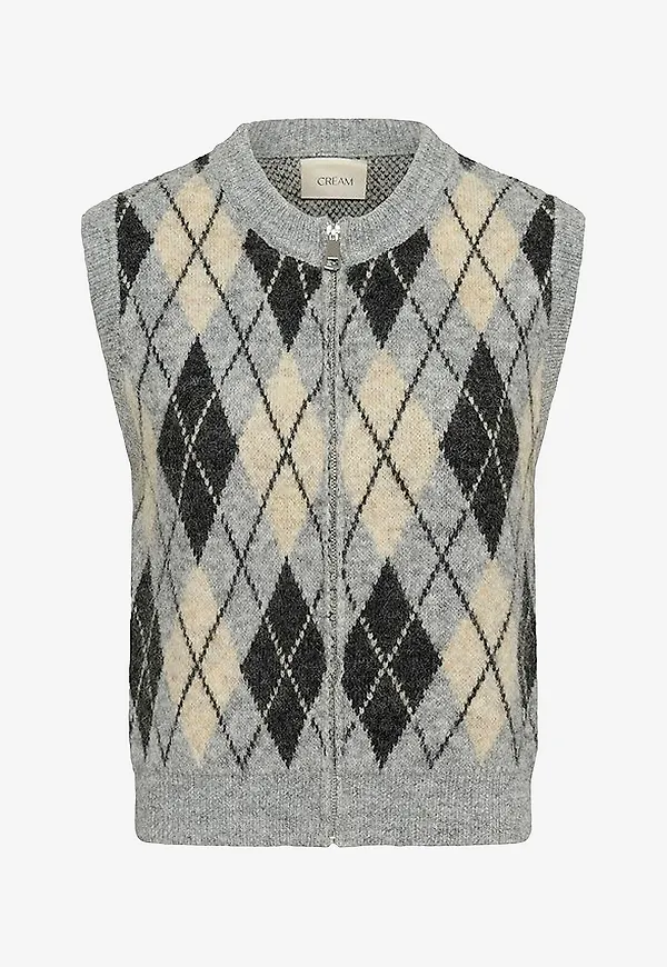 Cream - Väst CRMirea Knit Vest - Grå