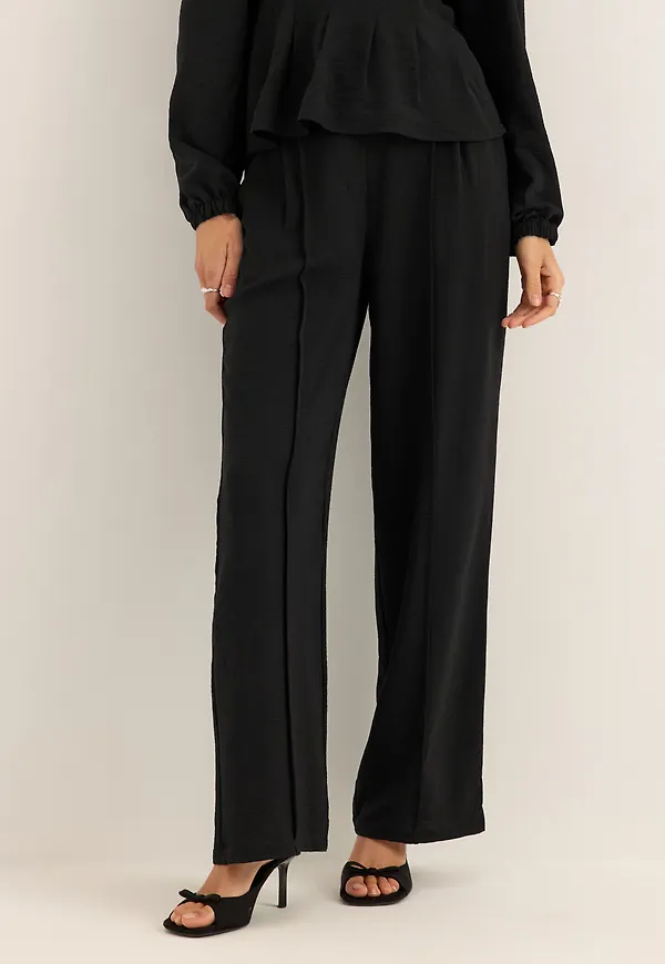 Crepe Front Seam Trousers