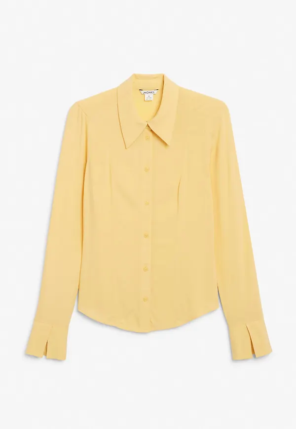 Crepe shirt blouse - Yellow