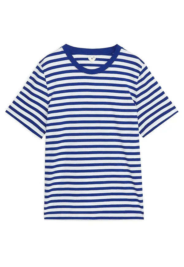 Crew-Neck Striped T-shirt - Blue