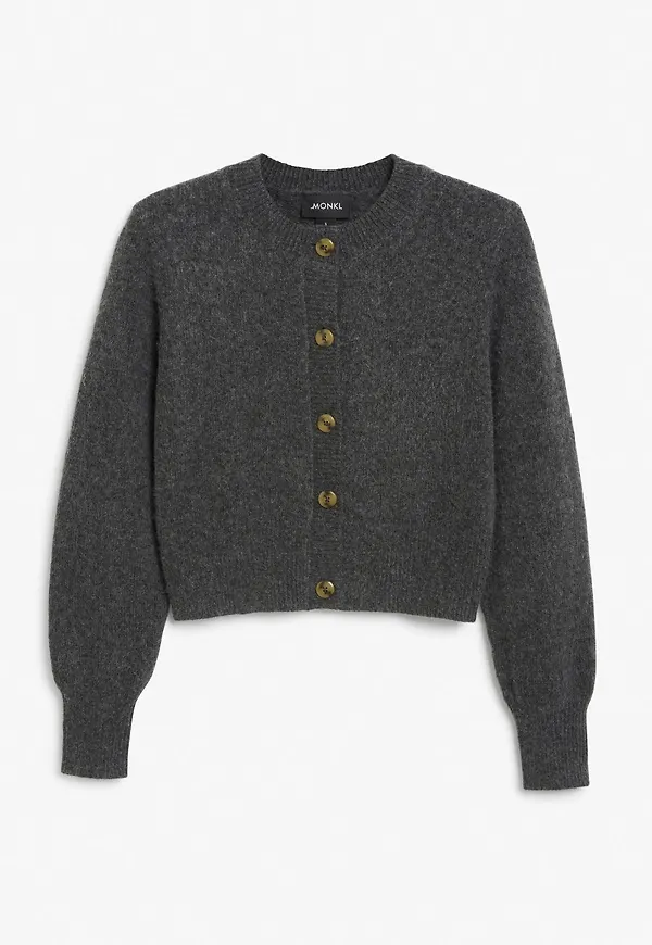 Crewneck cardigan - Black
