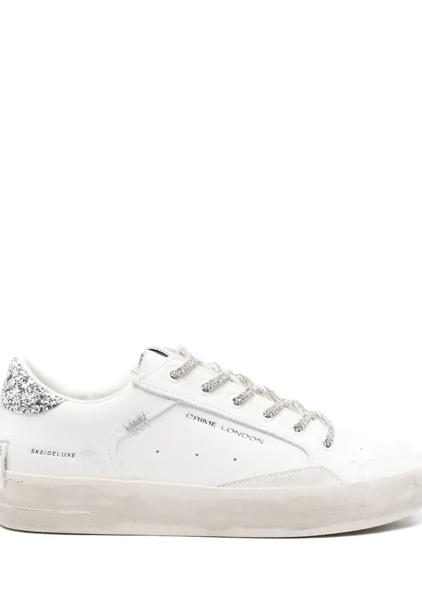 Crime London glittriga sneakers - Vit