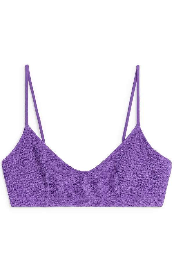 Crinkle Bikini Top - Purple