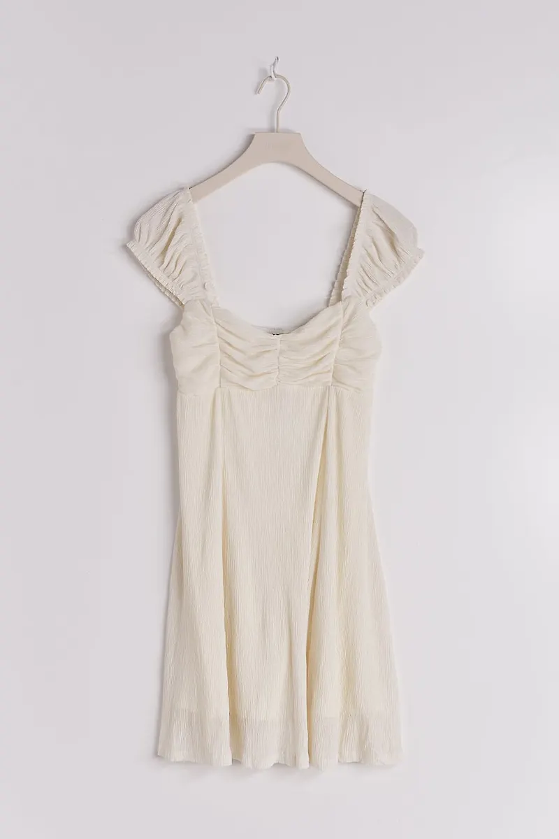 Crinkle mini dress
