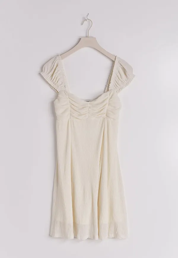 Crinkle mini dress
