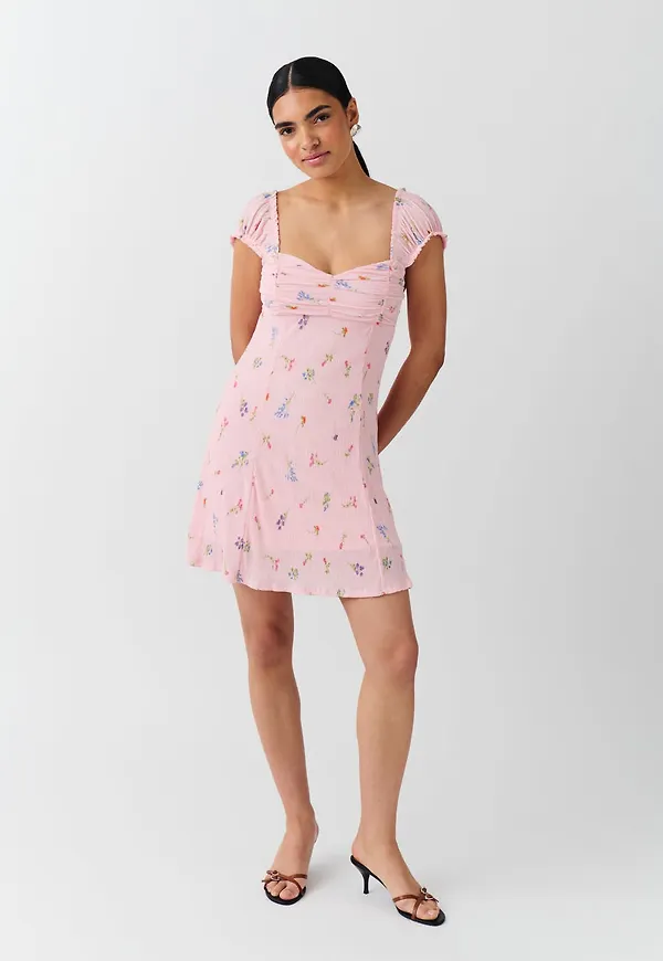 Crinkle mini dress