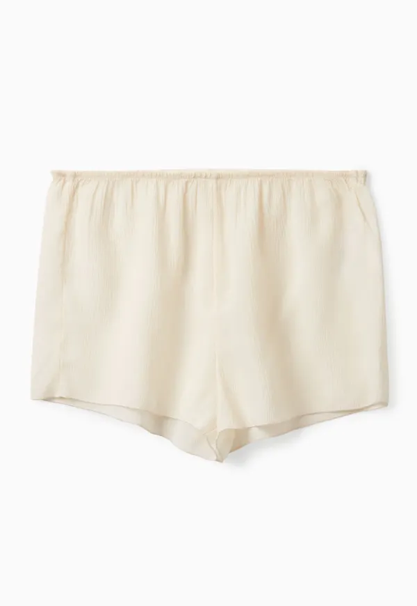 CRINKLED SILK PYJAMA SHORTS