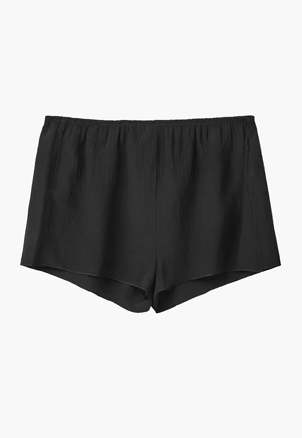 CRINKLED SILK PYJAMA SHORTS
