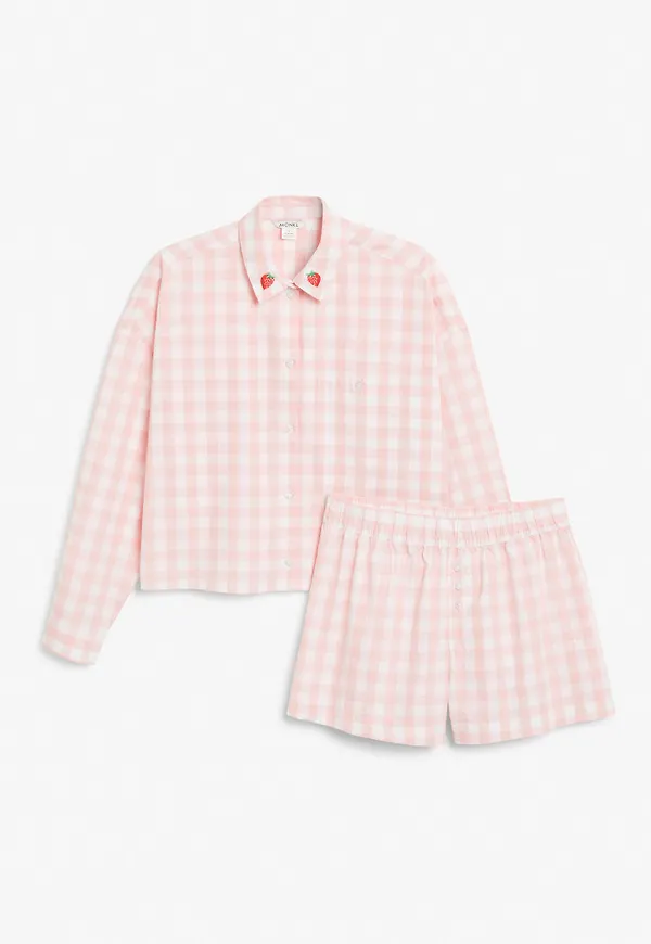 Crisp cotton pyjama set - Pink