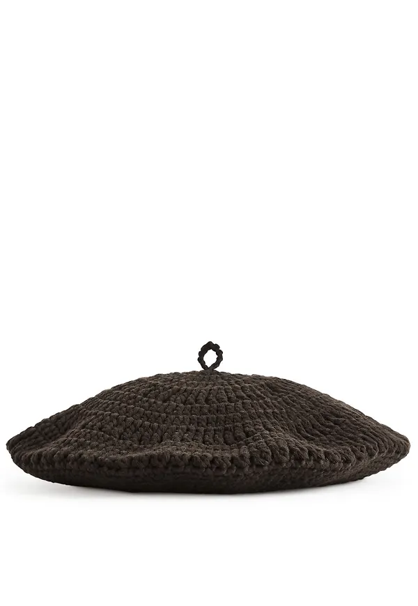 Crochet Beret - Brown