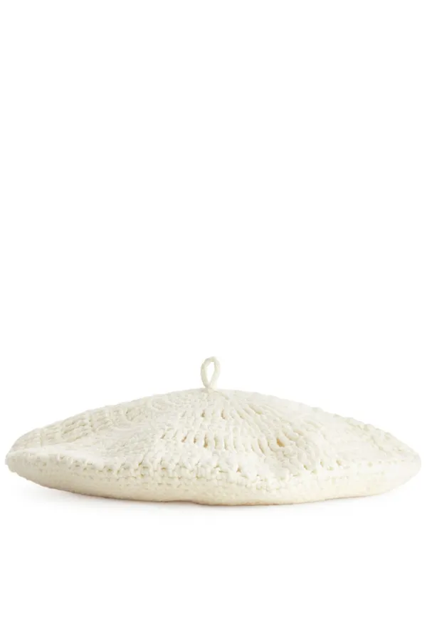 Crochet Beret - White